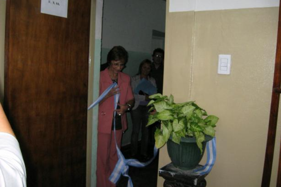 Stella Pérez de Bianchi. Inauguración del Aula de la UNSa en la cárcel de Villa Las Rosas.