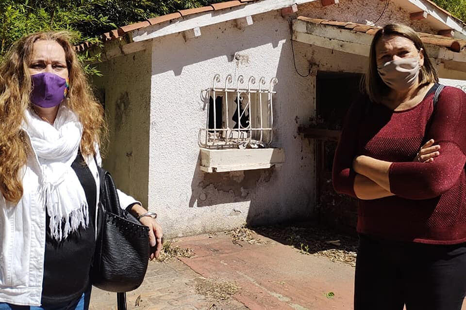 Puyol y Silva recorrieron el Sitio de Memoria, totalmente abandonado