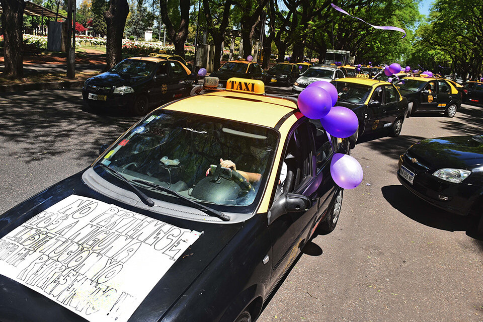 Las taxistas acusaron a "las cámaras de taxis, que son varones" (Fuente: Sebastián Granata)