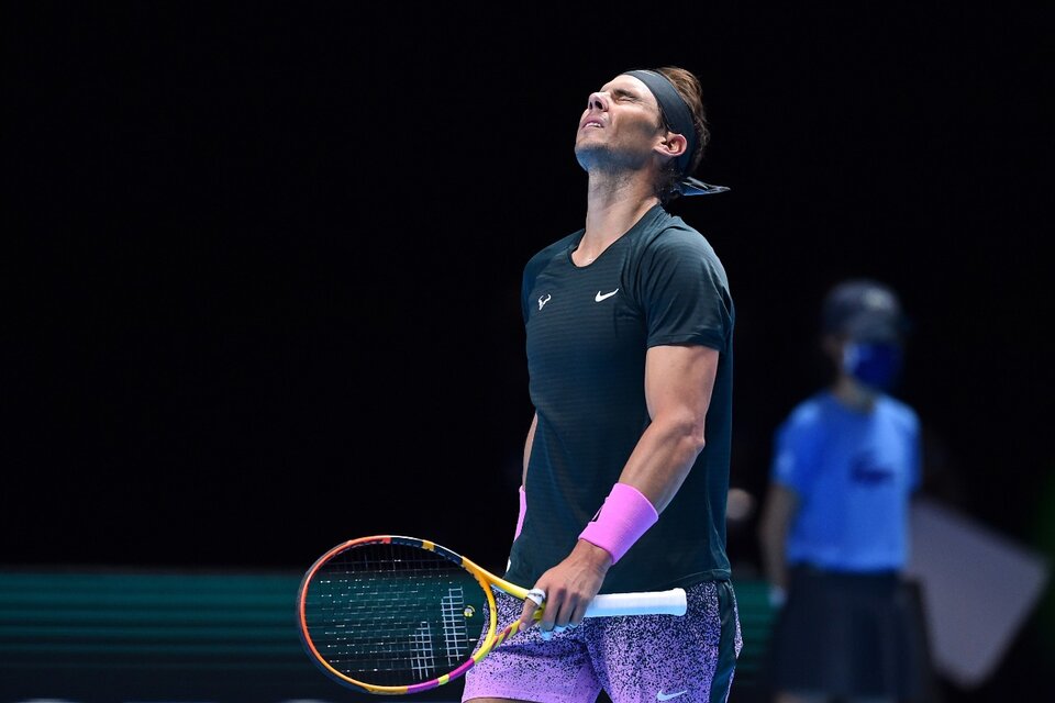 Rafael Nadal, lamenta su derrota en el Masters. (Fuente: AFP)