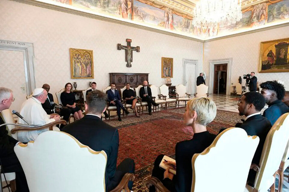 La reunión del Papa Francisco con la delegación de la NBA.