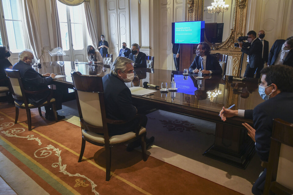 Alberto Fernández llegó desde Chapadmalal para encabezar la primera reunión del Comité.