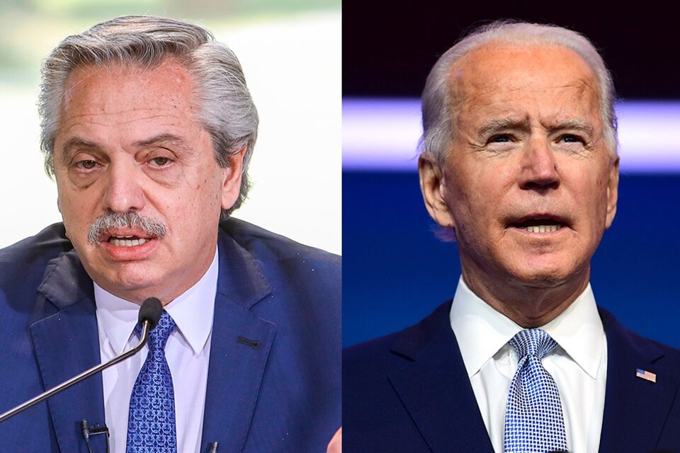 El presidente Alberto Fernández mantuvo hoy una conversación telefónica durante 35 minutos con el presidente electo de los Estados Unidos, Joe Biden.