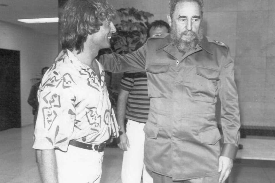 El profe Fernando Signorini, junto a Fidel Castro en el encuentro con Maradona.