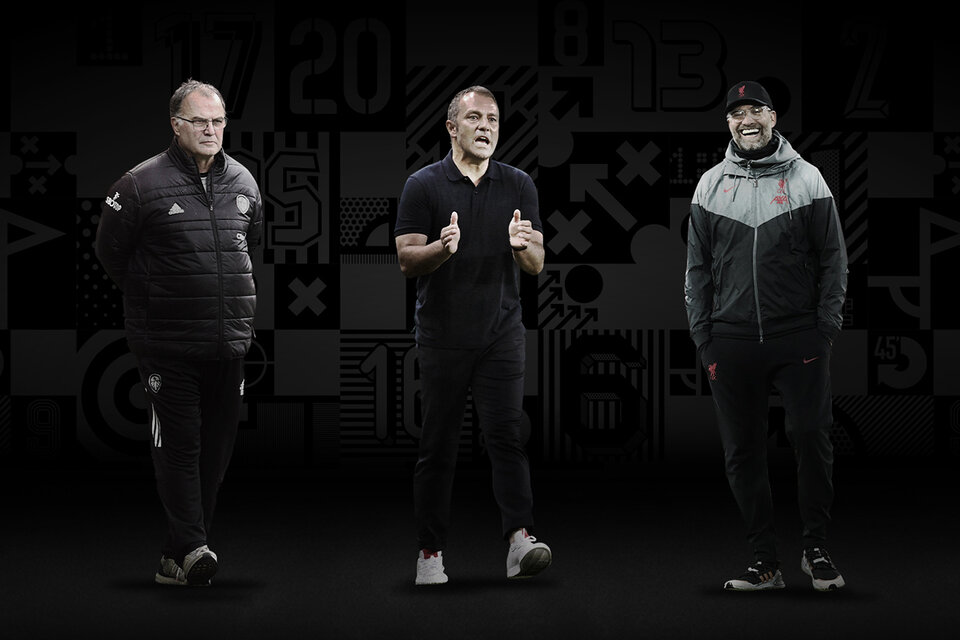 Bielsa, junto a los alemanes Klopp y Flick en la terna la mejor entrenador del año. (Fuente: FIFA.com)