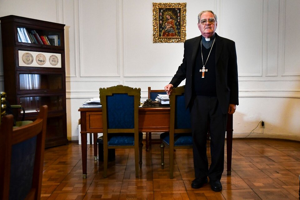 Oscar Ojea, obispo de San Isidro y presidente de la Comisión Permanente de la Conferencia Episcopal. (Fuente: Télam)