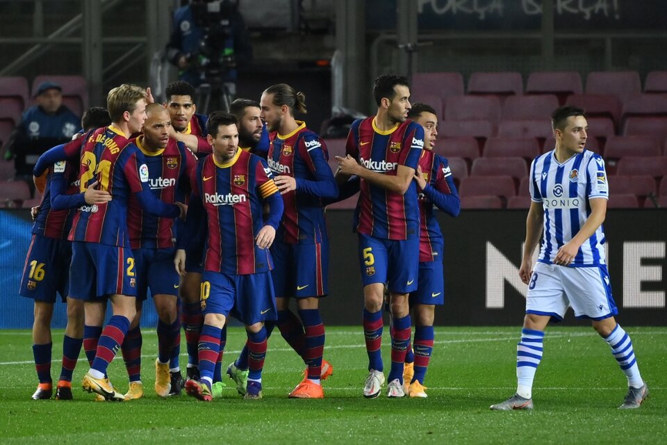 Messi tuvo un discreto encuentro en el Camp Nou. (Fuente: AFP)