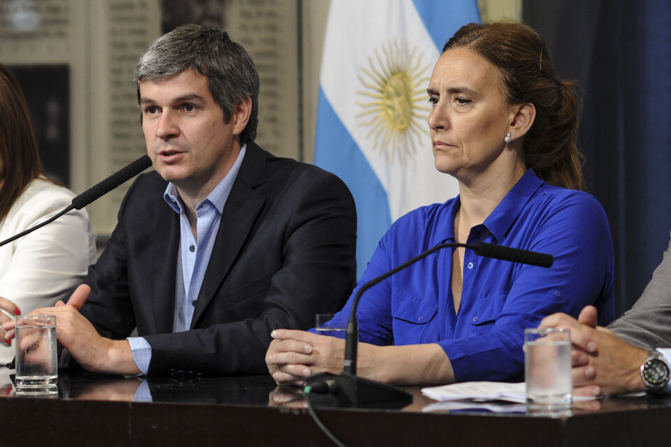 Marcos Peña y Gabriela Michetti, en una imagen de archivo.