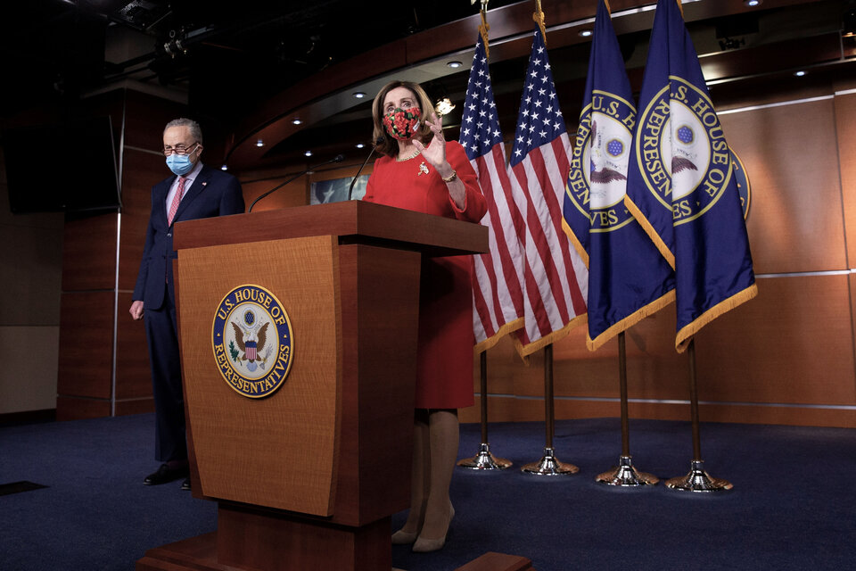 Nancy Pelosi, presidenta de la Cámara de Represenantes.  (Fuente: EFE)