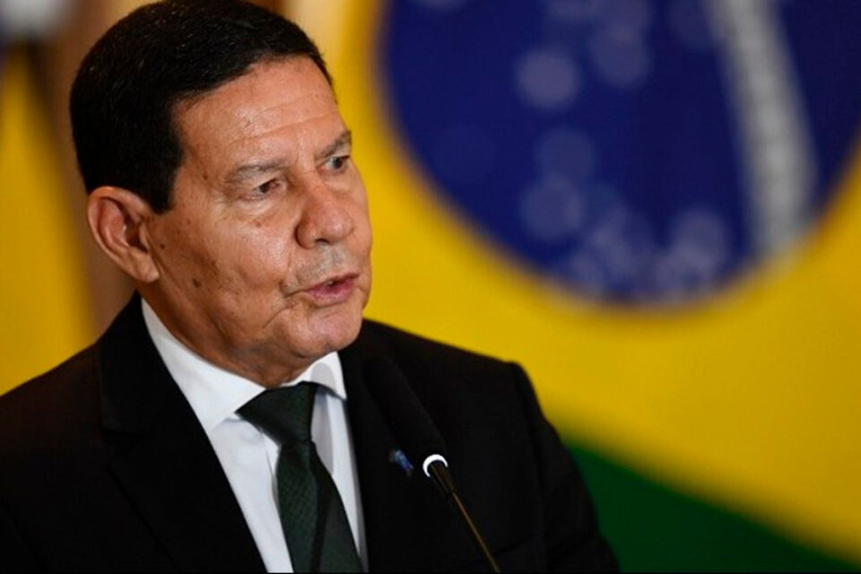 El vicepresidente de Brasil, Hamilton Mourao, dio positivo de coronavirus. (Fuente: AFP)