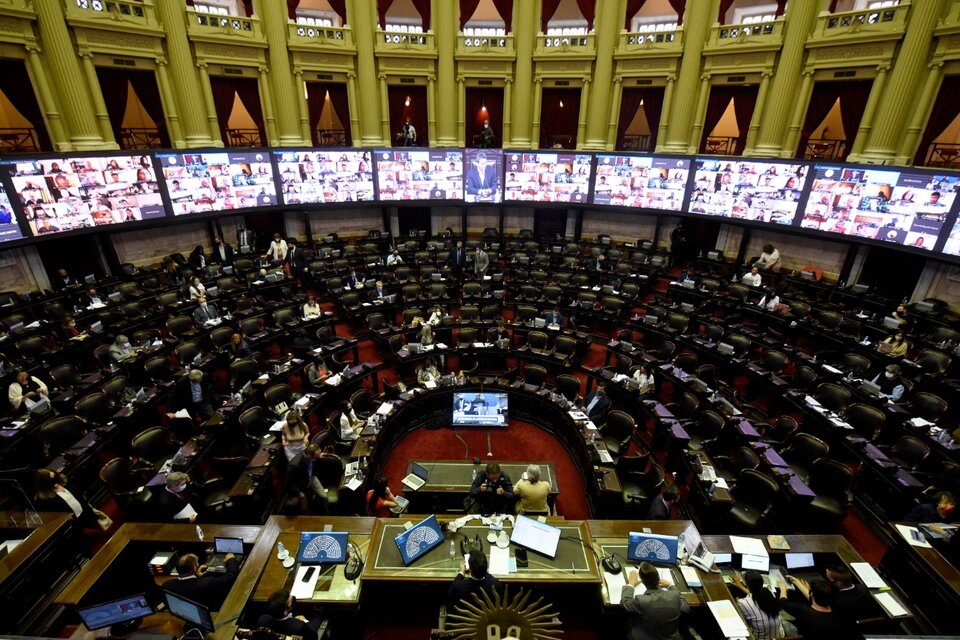 Por primera vez en su historia el Congreso funcionó de manera remota.  (Fuente: Prensa Diputados)