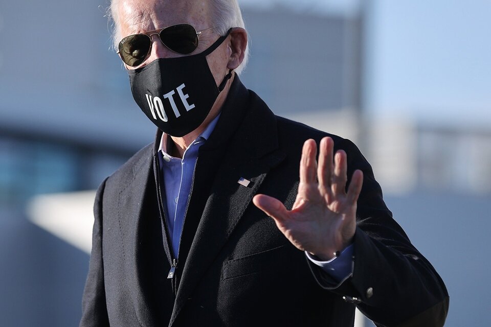 Joe Biden, como Trump, recorre Georgia el martes. (Fuente: AFP)