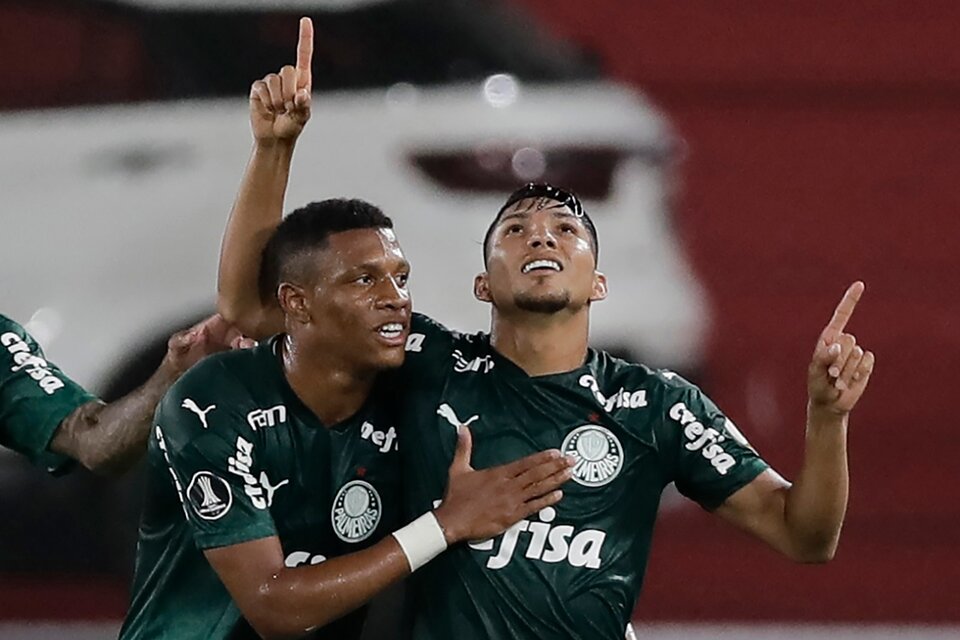 El festejo de los brasileños en el segundo gol de Palmeiras. (Fuente: AFP)