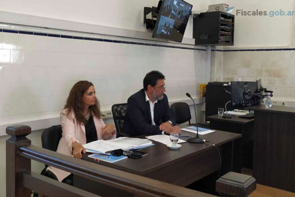 La auxiliar fiscal Vargas y el fiscal Amad en la audiencia de imputación 