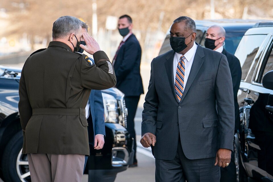 Austin lega al Pentágono en su primer día como secretario de Defensa (Fuente: AFP)
