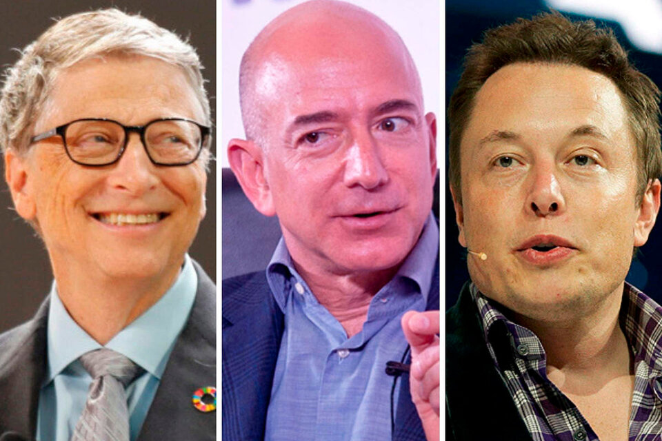 Bill Gates, Jeff Bezos y Elon Musk.