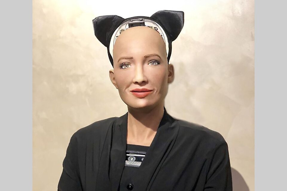 Sofía apareció en 2016 y conmocionó a la industria robótica.  (Fuente: Hanson Robotics)