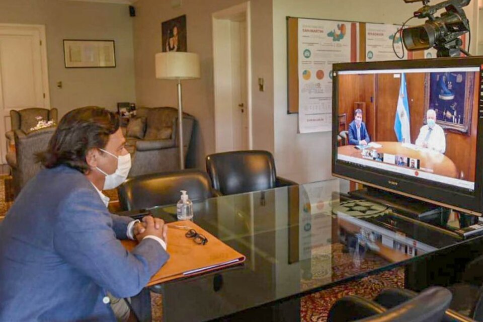 El gobernador asistió por videoconferencia a la firma del convenio  (Fuente: Gobierno de Salta)