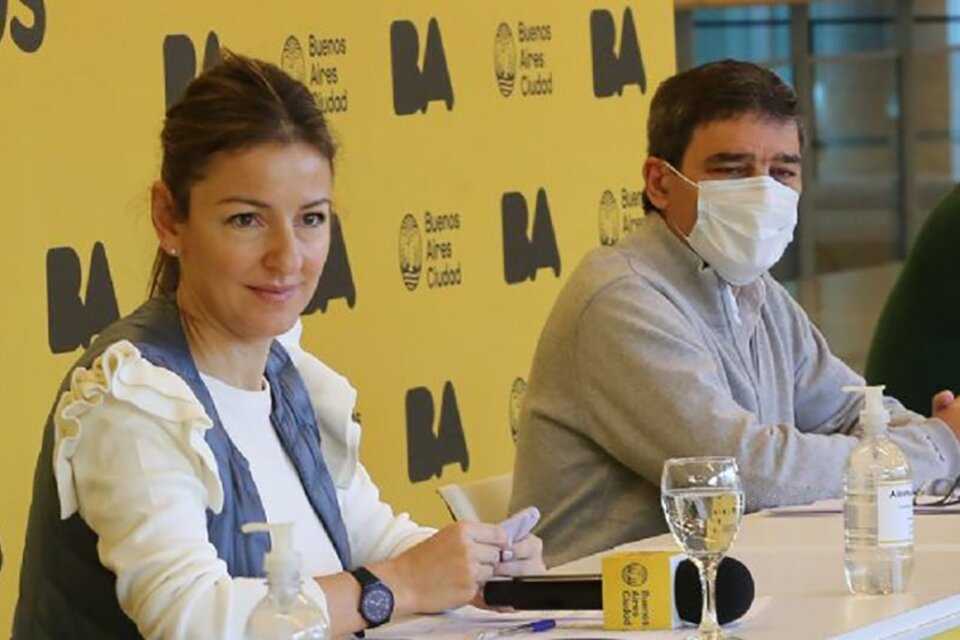 Soledad Acuña y Fernán Quirós, ministros de Educación y de Salud de Horacio Rodríguez Larreta.