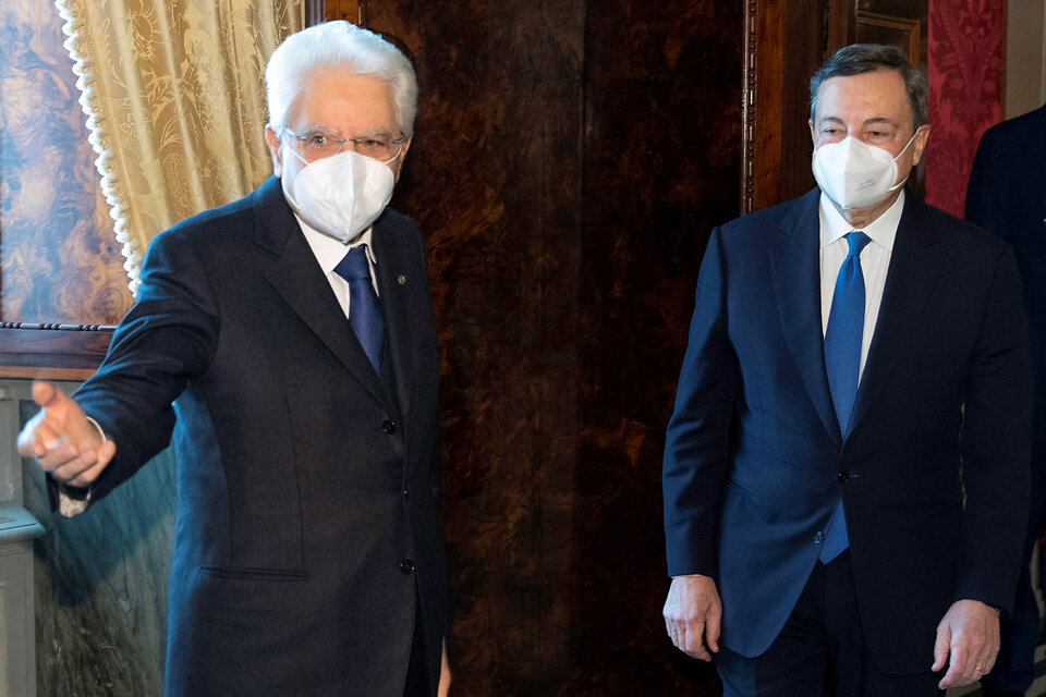 Mattarella recibió a Draghi en el palacio del Quirinale.  (Fuente: EFE)