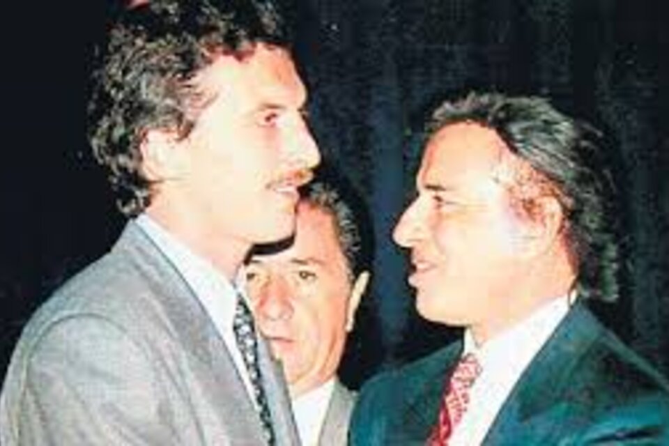 Mauricio Macri y Carlos Menem, durante su gobierno.