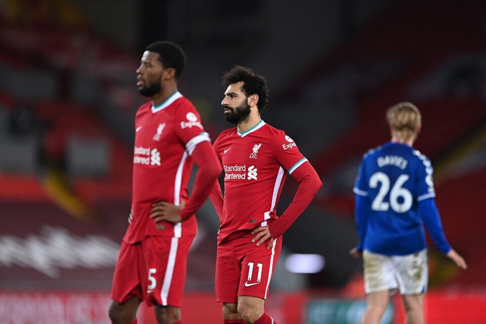El desconcierto de Liverpool, que volvió a perder. (Fuente: AFP)
