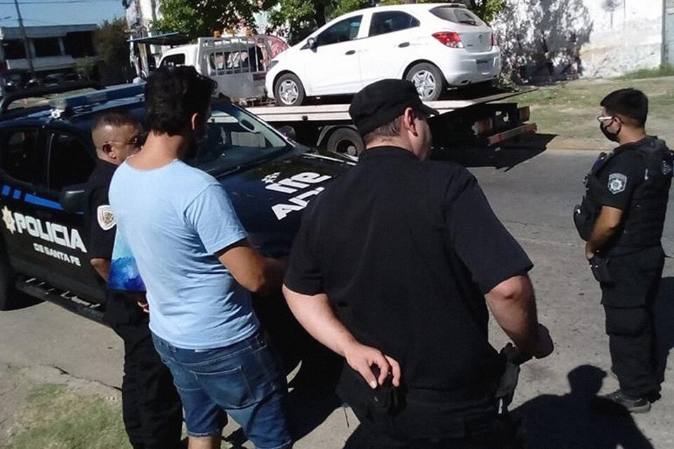 Uno de los operativos que llevó al corralón un auto Uber.