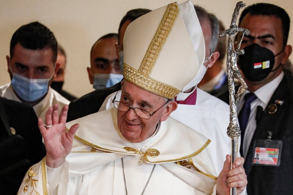 E Papa ofició misa y recibió la visita sorpresa del presidente iraquí. (Fuente: AFP)