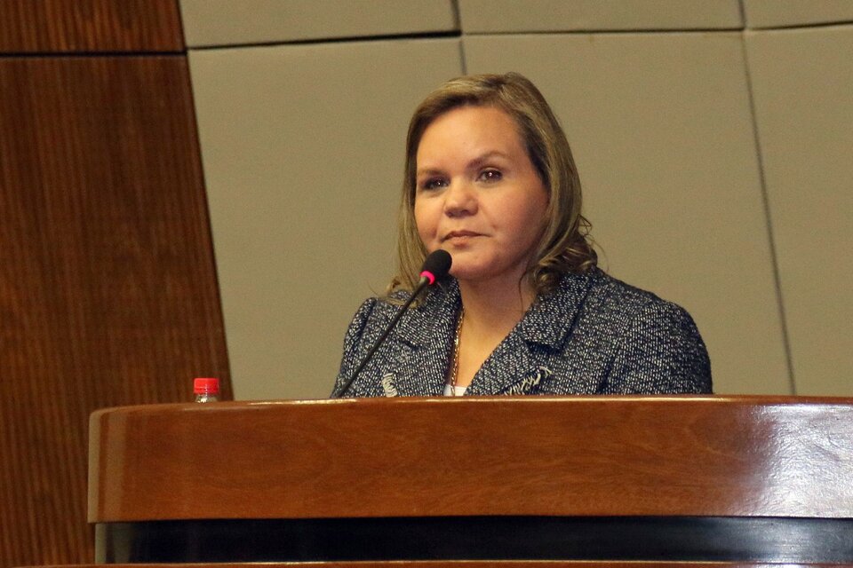 Lilian Samaniego, presidenta de la Comisión de Relaciones Exteriores del Senado paraguayo. (Fuente: EFE)