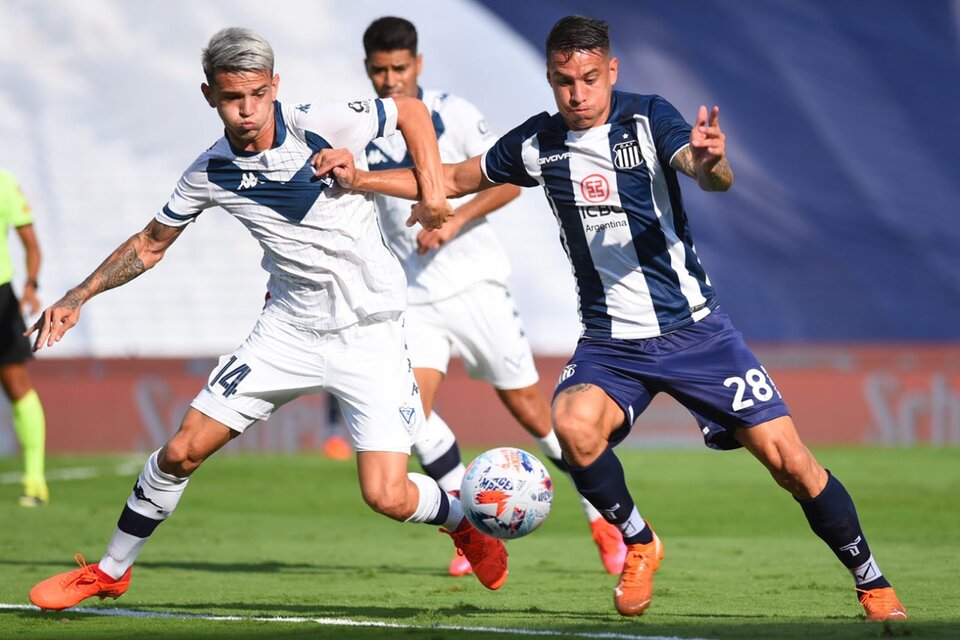 Orellano, autor del gol de Vélez. (Fuente: NA)