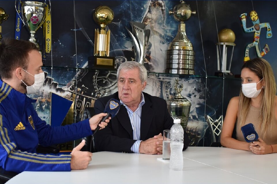 Jorge Ameal, entrevistado por el canal oficial de Boca. (Fuente: Foto Prensa Boca)