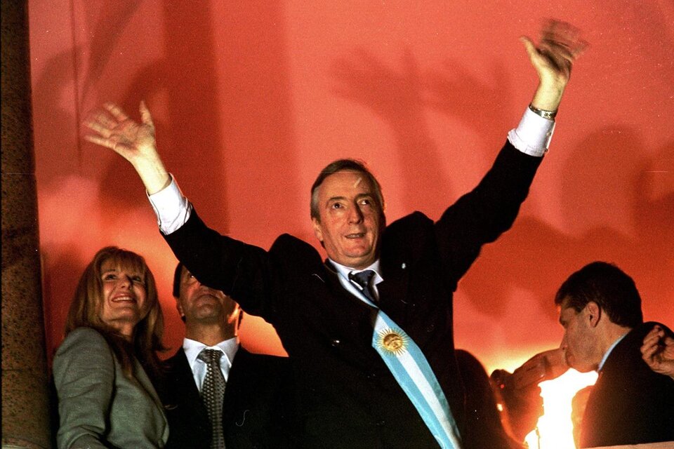 Néstor Kirchner el día de su asunción presidencial.  (Fuente: Daniel Jayo)