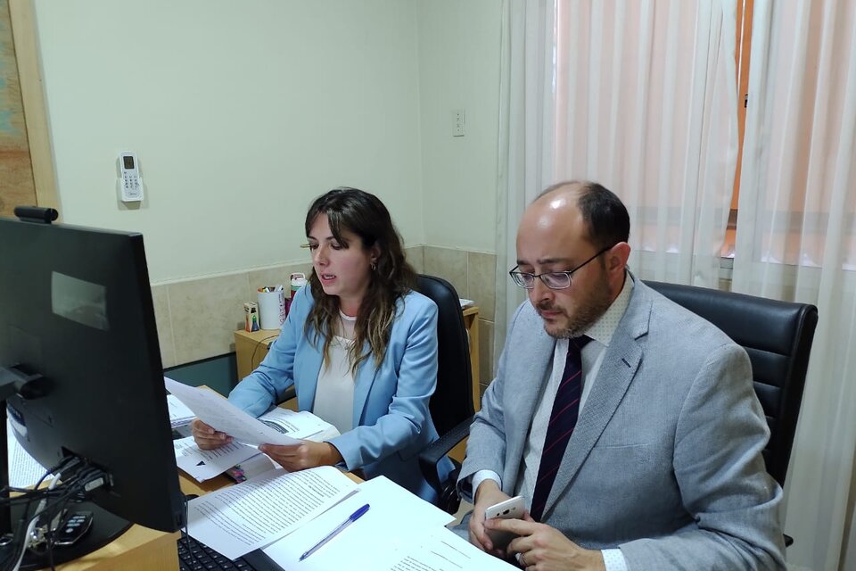 Los fiscales Gabriela Lema y Guillermo Loyola.