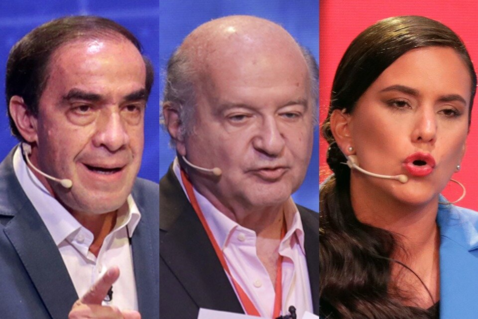 Yonhy Lescano, Hernando de Soto y Verónika Mendoza.  (Fuente: AFP)