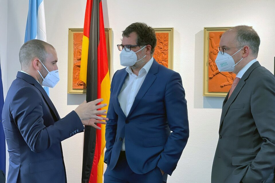 El Ministro de Economía, Martín Guzmán, reunidos con el secretario del Ministerio Federal de Finanzas de Alemania, Wolfgang Schmidt.