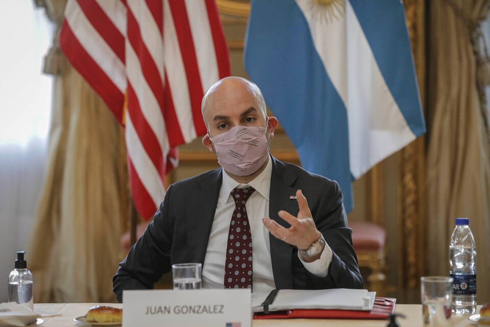 Juan González, enviado del presidente Joe Biden. (Fuente: Télam)