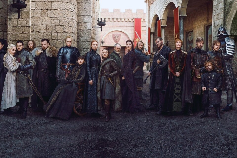 El elenco final de "Game of Thrones", cuando cada episodio era esperado con febril ansiedad.