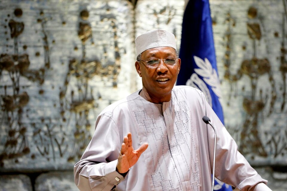 El presidente de Chad, Idriss Deby, muerto por heridas de combate, en una imagen de 2018. (Fuente: EFE)