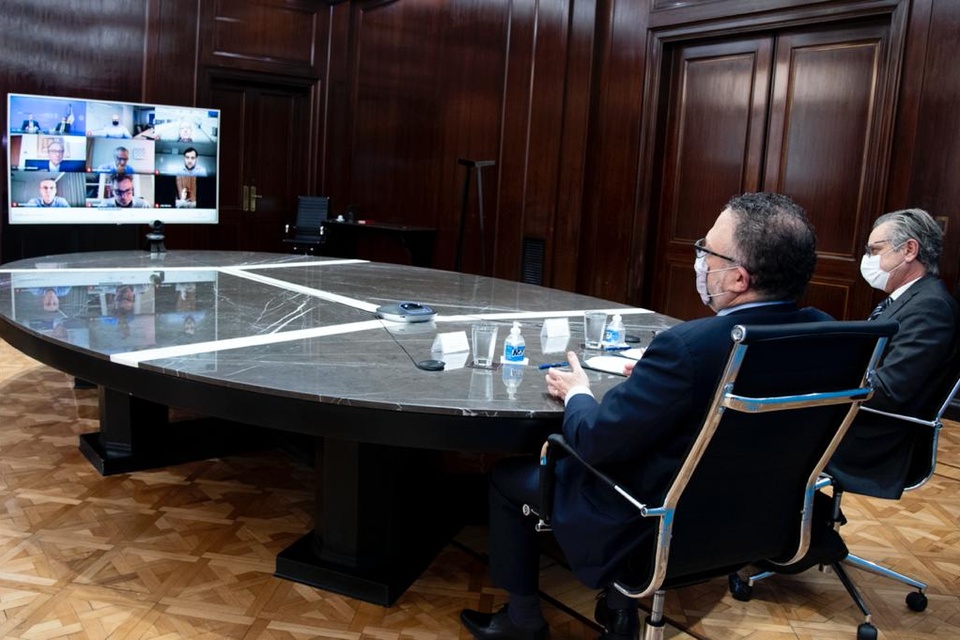 Kulfas y Schale, en la conversación con empresarios del sector.