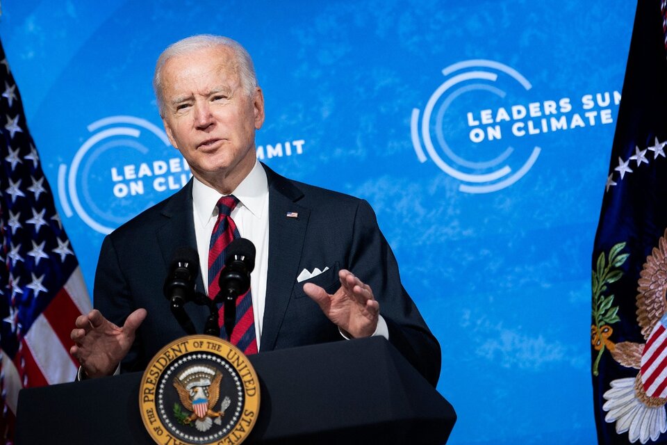 Biden reclamó fuertes medidas para revertirel efecto invernadero. (Fuente: AFP)