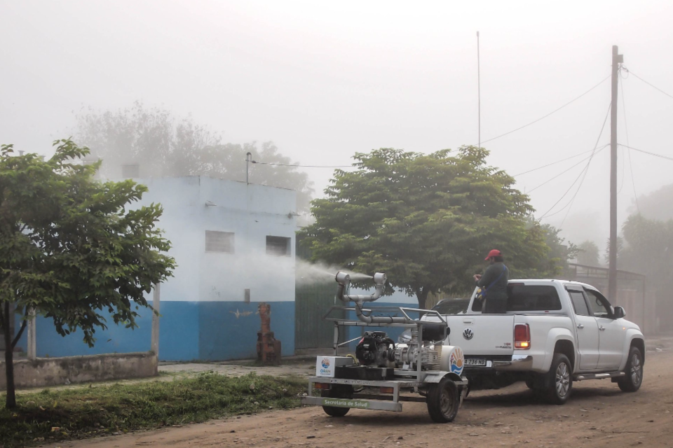 La Municipalidad de Orán realiza fumigaciones en toda la ciudad.  (Fuente: Municipalidad de San Ramón de la Nueva Orán)