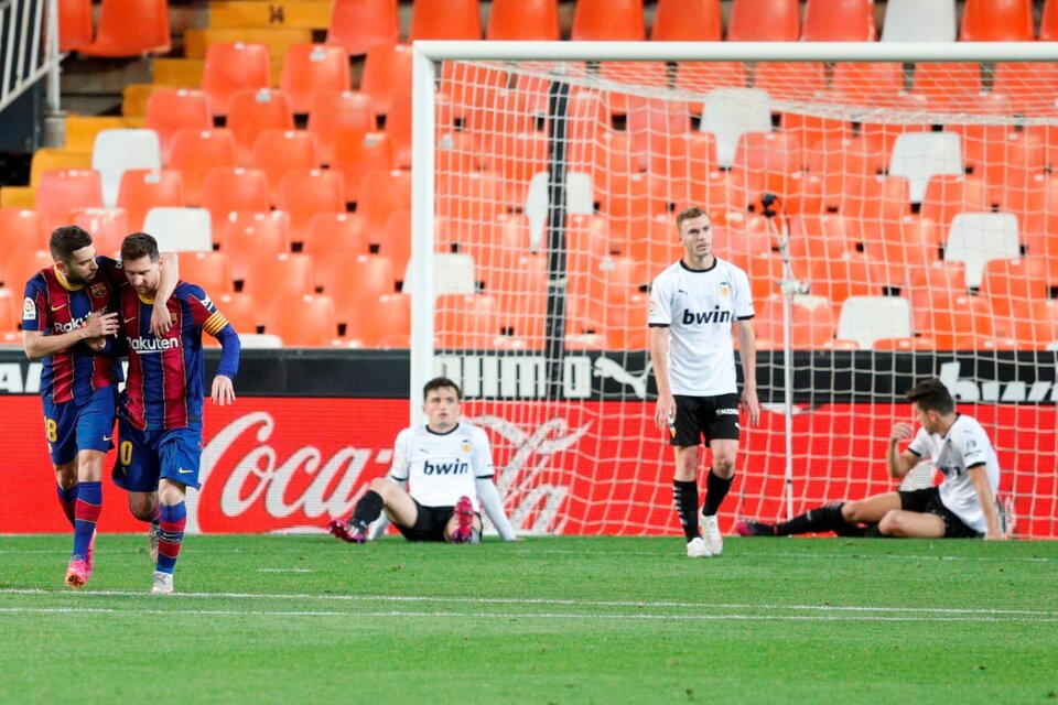 Jordi Alba y Messi palpitan la remontada culé. (Fuente: EFE)