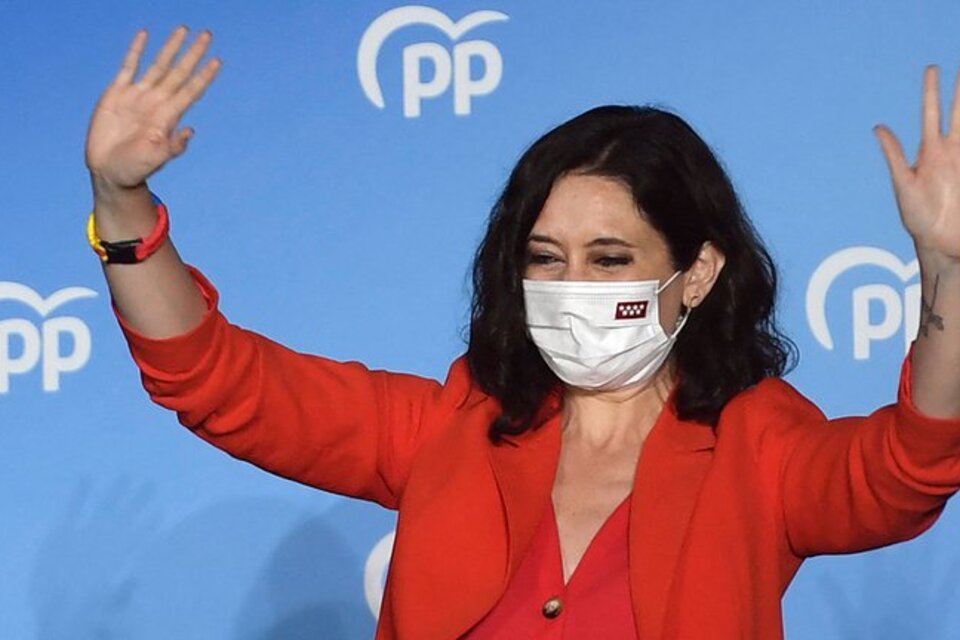 Isabel Díaz Ayuso, la gran ganadora de las elecciones regionales de Madrid (Fuente: AFP)