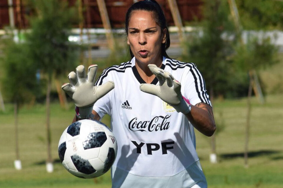 Vanina Correa, arquera de la Selección. (Fuente: Prensa AFA)
