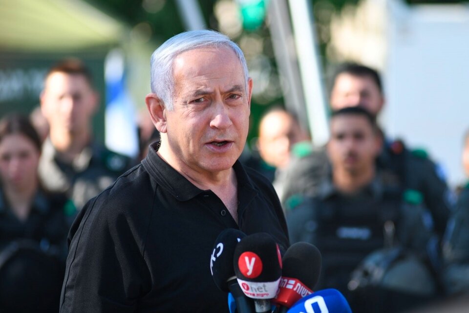 Netanyahu durante un discurso a la policía fronteriza en Lod el jueves pasado. (Fuente: EFE)