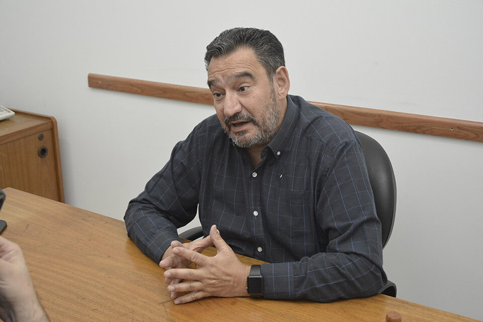 Secretario general de Festram Claudio Leoni. (Fuente: Sebastián Vargas)