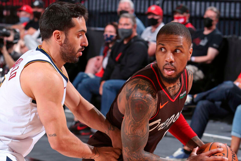 Campazzo y Denver inician su sueño en los Playoffs de la NBA (Fuente: AFP)