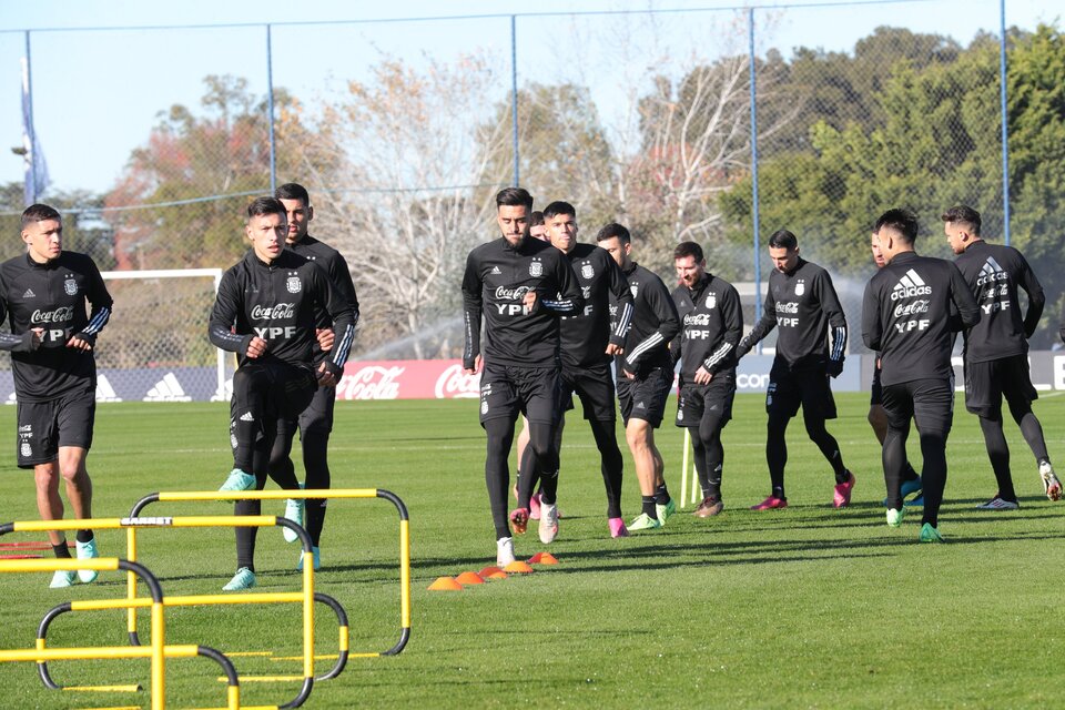 Entrenamiento de la Selección en Ezeiza. (Fuente: Prensa AFA)