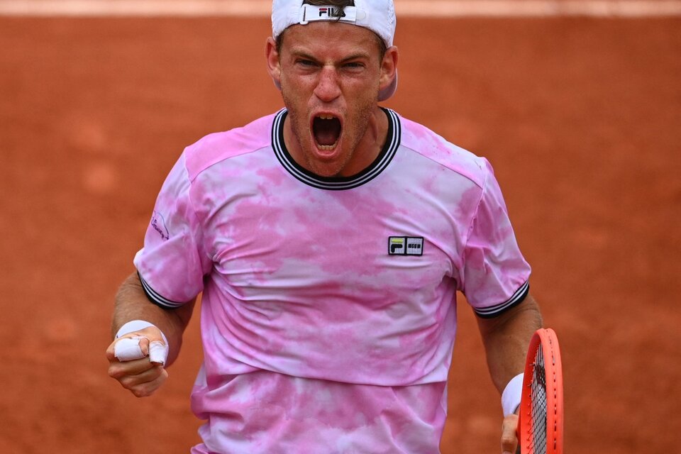 Diego Schwartzman llegó a los cuartos de final de Roland Garros en 2018 y en 2020 (Fuente: AFP)