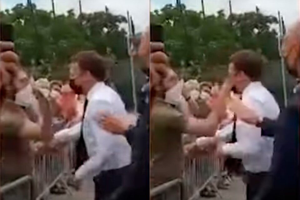 Macron recibió una cachetada en plena calle